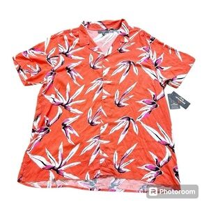 Mountain Ridge XXL New W/ Tags Button Down Short Sleeve Floral Lightweight Top